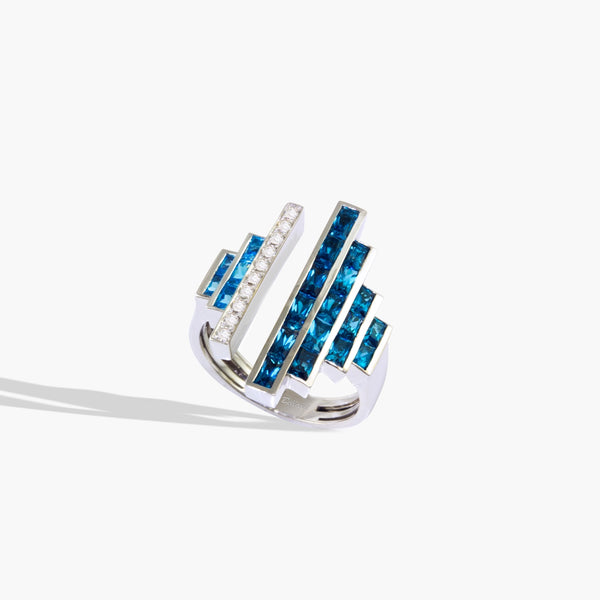 Bellarri Kaleidoscope Blue Topaz Ring