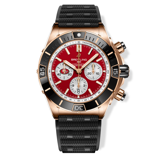 Breitling Super Chronomat B01 44 San Francisco 49ers Red Gold Watch