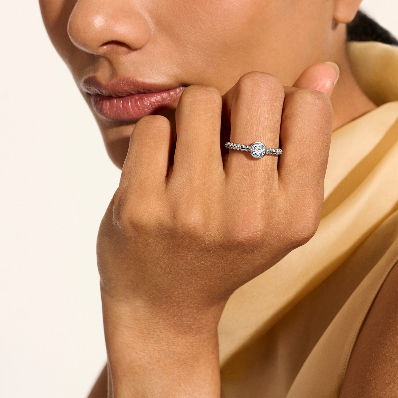 John Hardy Lovestruck Heishi Diamond Ring