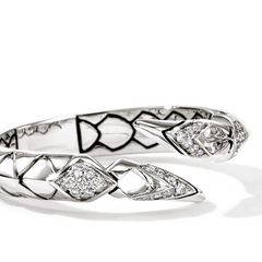 John Hardy Naga Diamond Pavé Single Row Ring