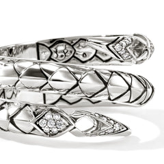 John Hardy Naga Diamond Pavé Double Row Ring
