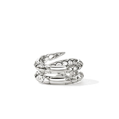 John Hardy Naga Diamond Pavé Double Row Ring