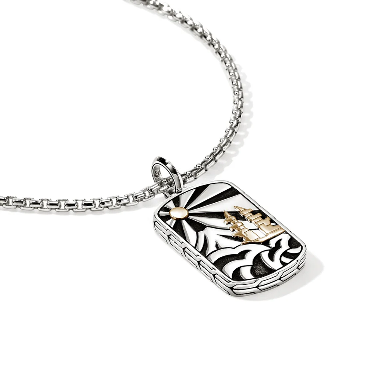 John Hardy Legends Gold and Silver Tag Necklace