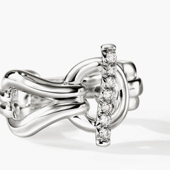 John Hardy Surf Diamond Toggle Ring