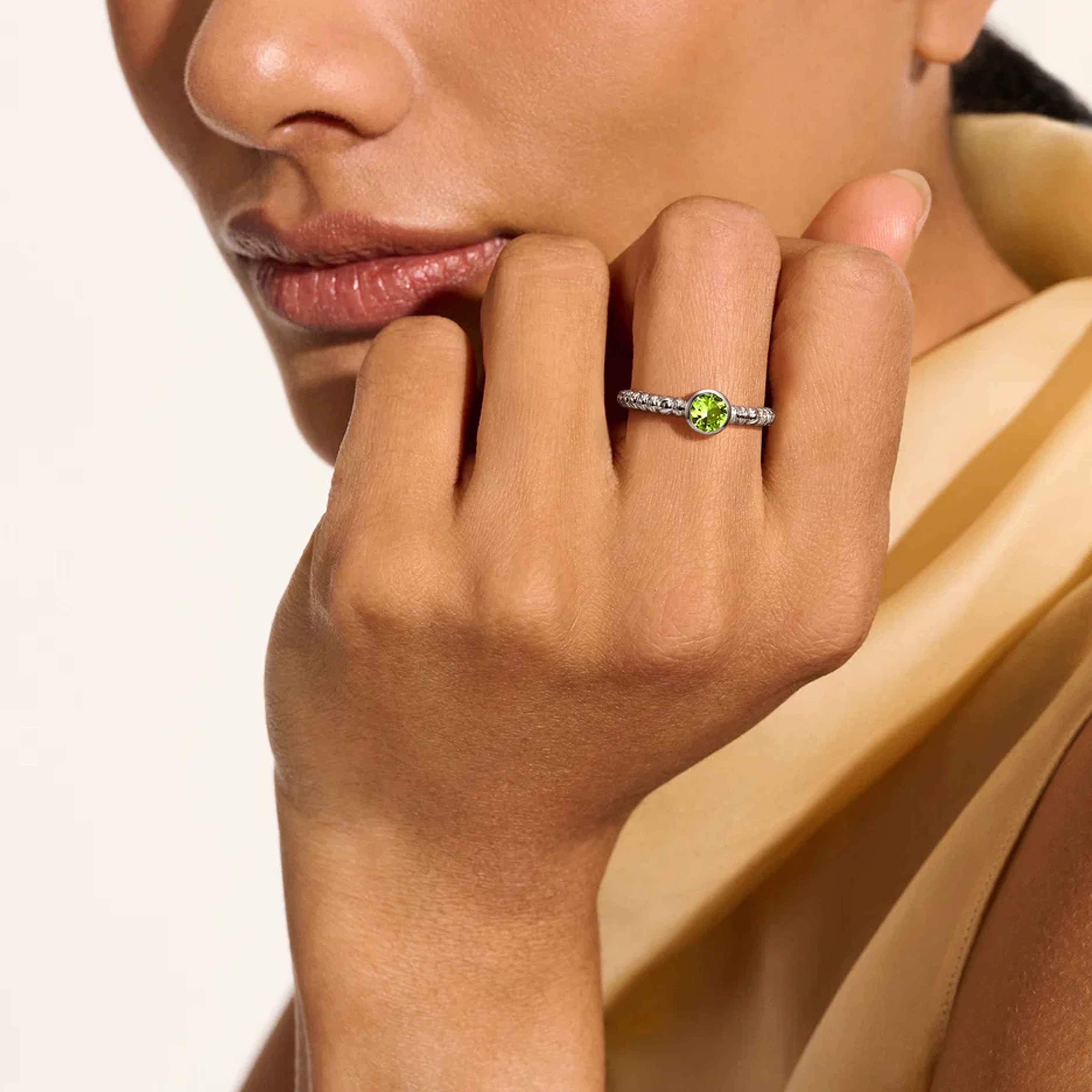 John Hardy Heishi Gem Peridot Ring