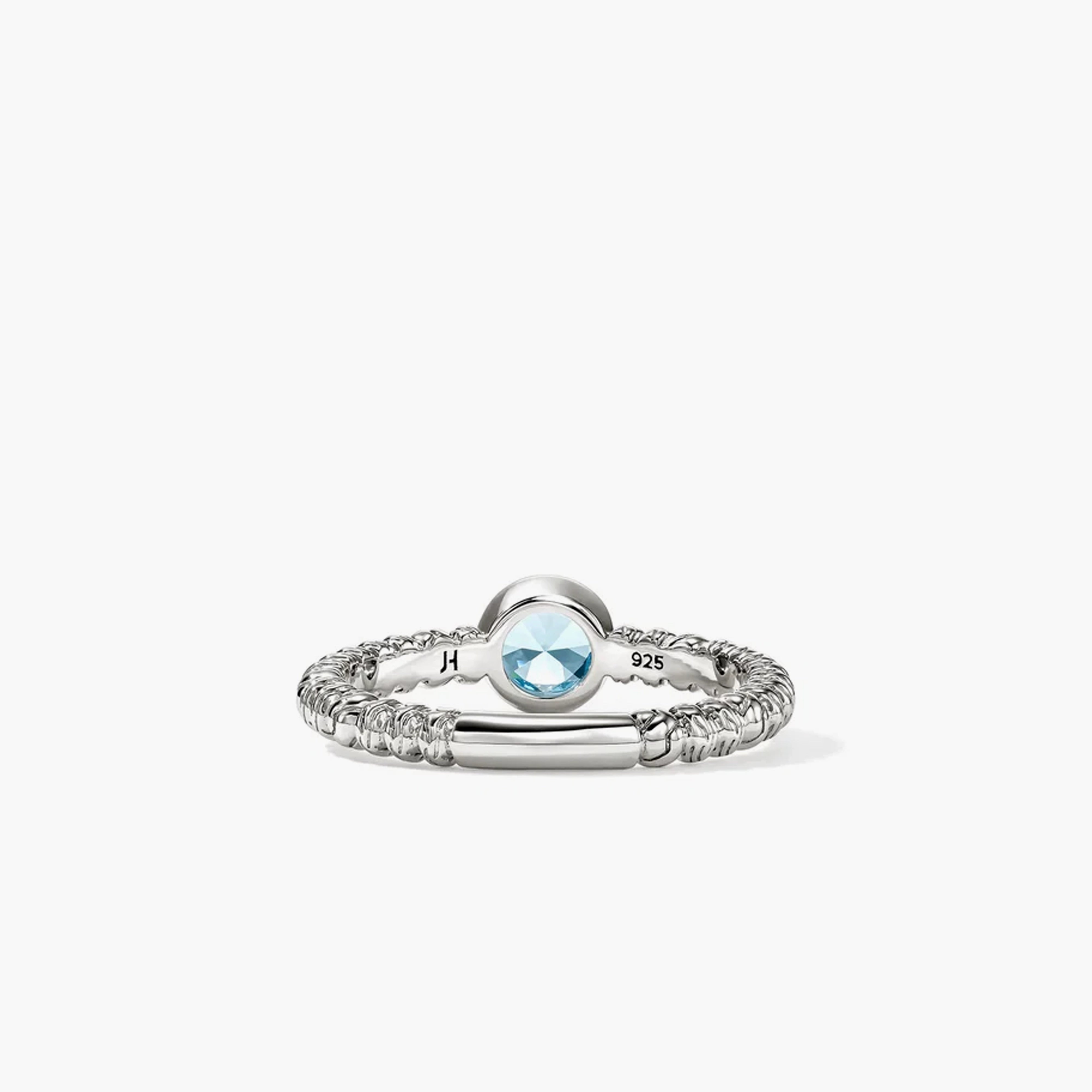 John Hardy Heishi Gem Swiss Blue Topaz Ring