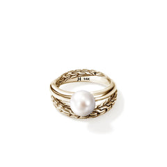 John Hardy Essential Gold Pearl Ring