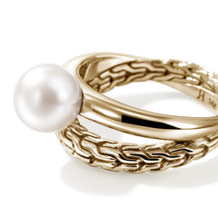 John Hardy Essential Gold Pearl Ring