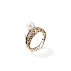 John Hardy Essential Gold Pearl Ring