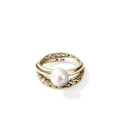 John Hardy Essential Gold Pearl Ring