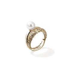 John Hardy Essential Gold Pearl Ring