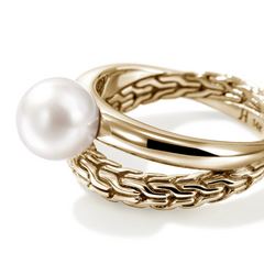 John Hardy Essential Gold Pearl Ring