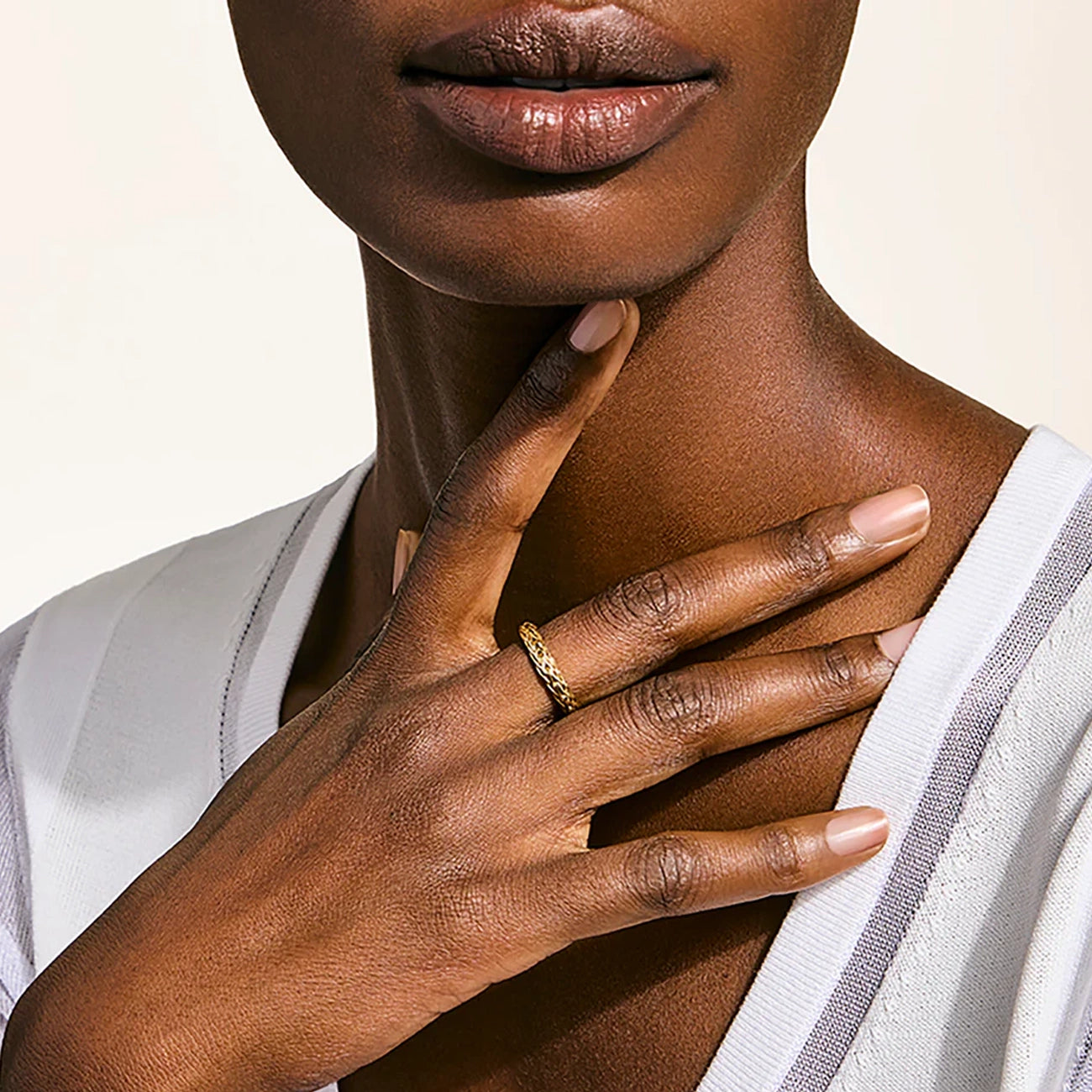 John Hardy Icon Gold 3.5mm Chain Ring