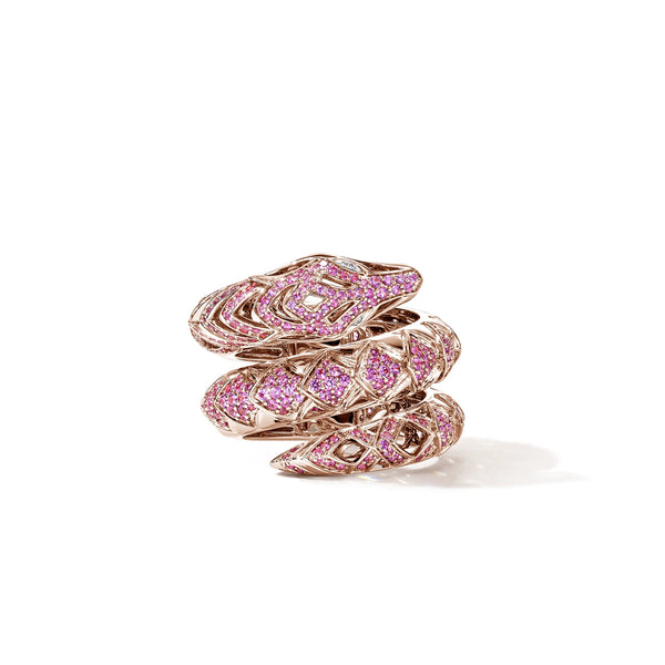 John Hardy Artisan Series Naga Pink Sapphire Wrap Ring