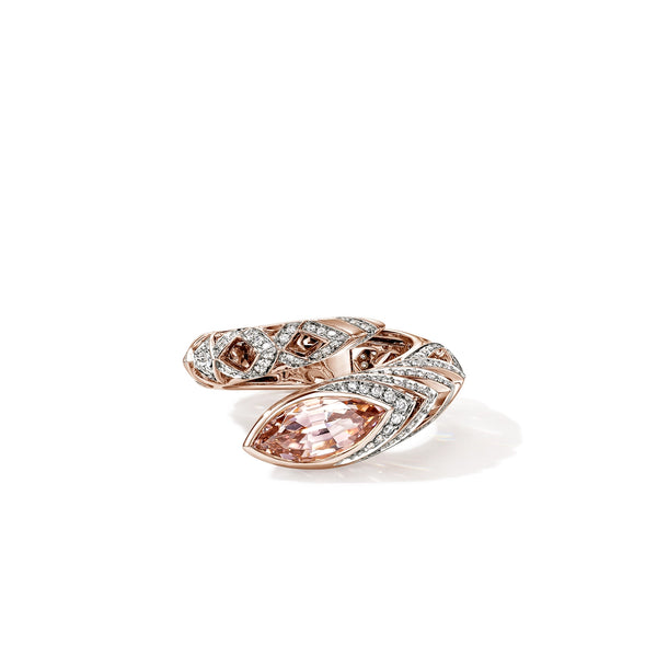 John Hardy Artisan Series Naga Pink Tourmaline Wrap Ring