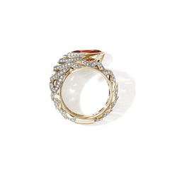John Hardy Artisan Series Naga Spessartite Garnet Wrap Ring