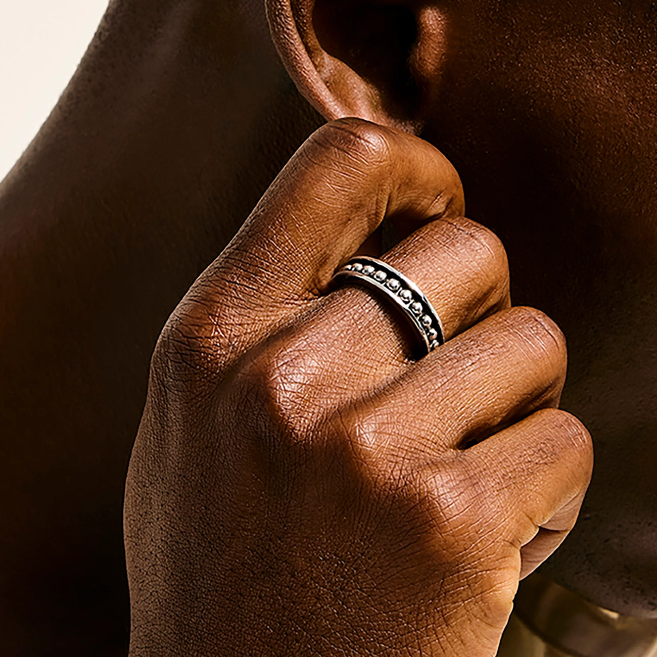 John Hardy Nailhead Silver 5mm Band Ring