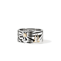 John Hardy Legends Gold and Silver 11.5mm Ring