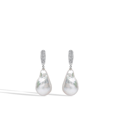 Yoko London Baroque Pearl and Diamond Drop Earrings - J.R.DUNN product