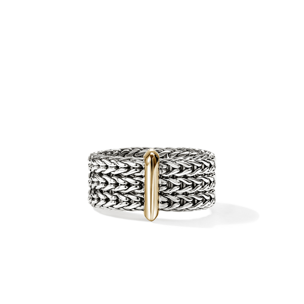 John Hardy Icon Link Two-Tone 9mm Bar Ring