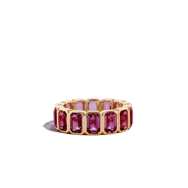 9.50 Carat Rhodolite Eternity Ring