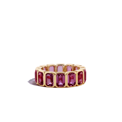 9.50 Carat Rhodolite Eternity Ring - Private Label product
