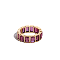 9.50 Carat Rhodolite Eternity Ring