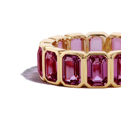 9.50 Carat Rhodolite Eternity Ring