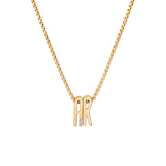 Helena Rose Slide-On Ribbed Initial Pendant