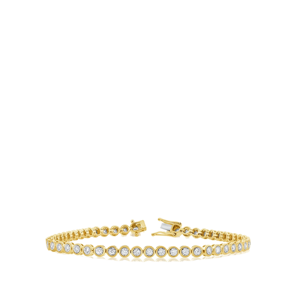 1 Carat Bezel-Set Diamond Bracelet