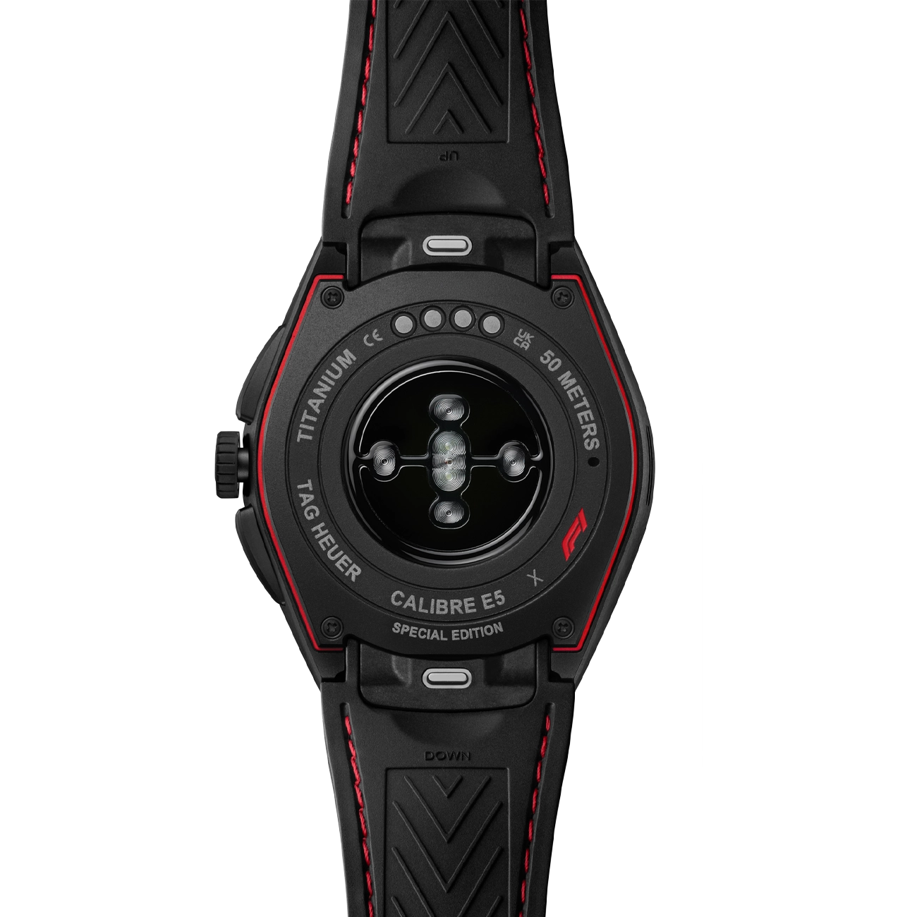 TAG Heuer E5 45MM ブラックレザーベルト TAG Heuer Formula 1 Connected Calibre E5 Watch | SBT8A85.EB0417
