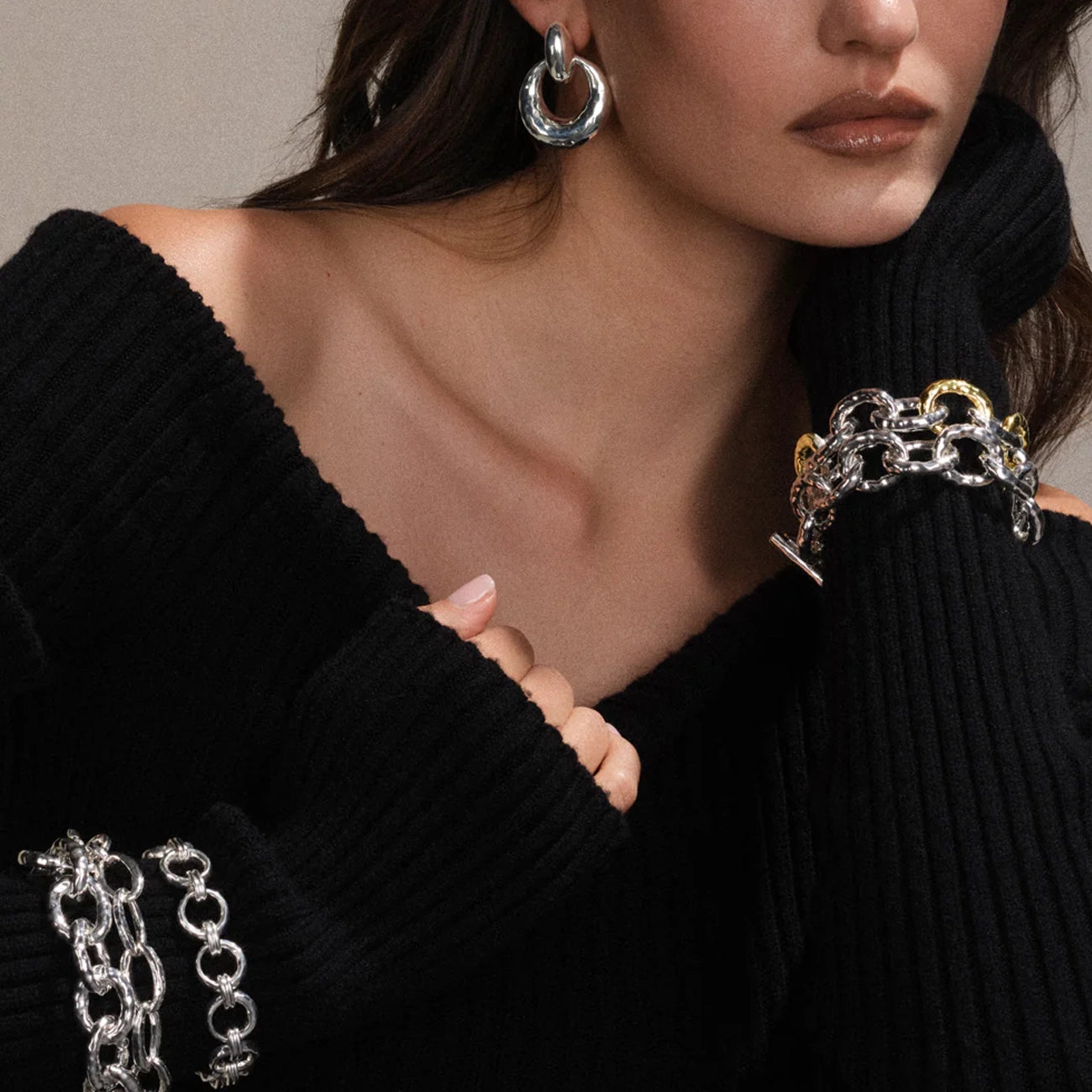 Ippolita Classico Silver Round Doorknocker Drop Earrings