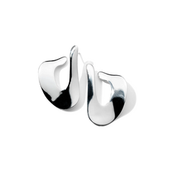 Ippolita Classico Silver Wavy Organic Disc Earrings