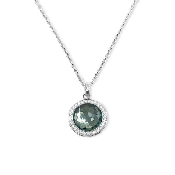 Ippolita Lollipop Blue Topaz and Pyrite Pavé Mini Teardrop Pendant Necklace