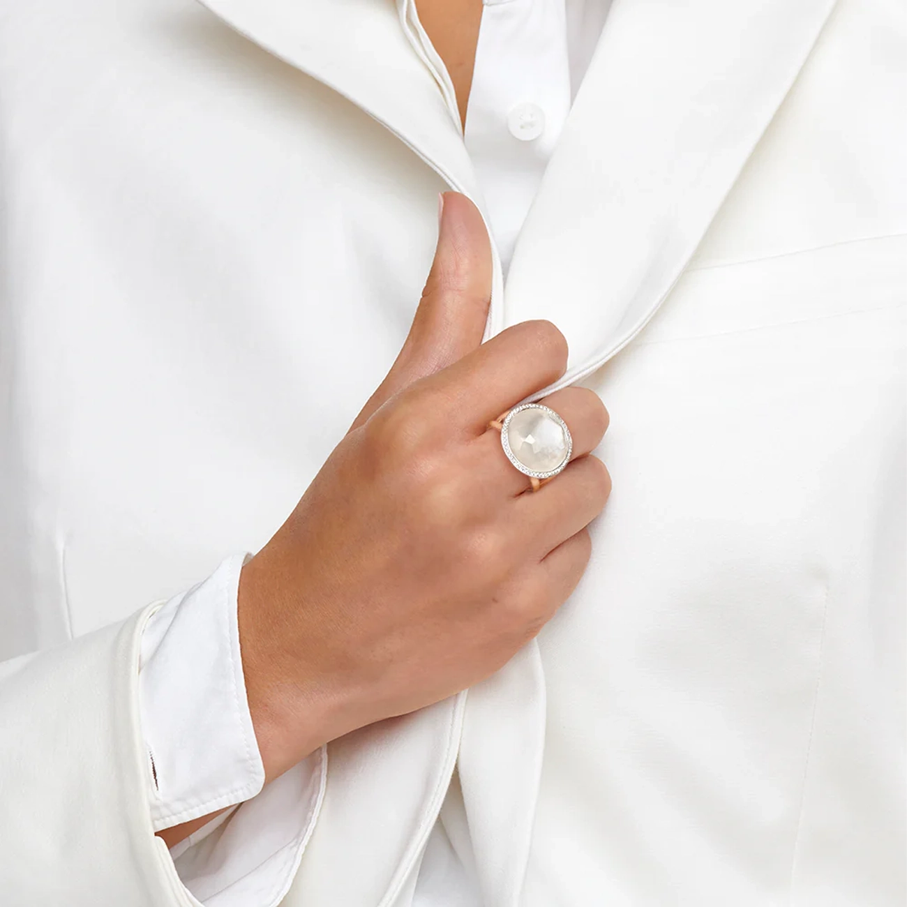 Ippolita Lollipop Blue Topaz and Pyrite Pavé Ring