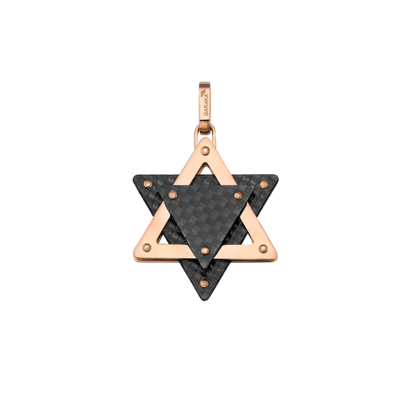 Baraka Carbon Fiber Star of David Pendant