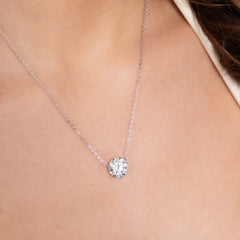 5 Carat Solitaire Pendant Necklace
