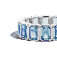 9 Carat Swiss Topaz Eternity Ring