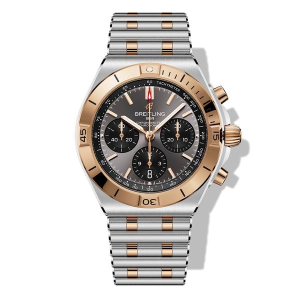 Breitling Chronomat B01 42 Steel and Gold - Anthracite Dial