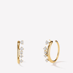 Hearts On Fire BARRE Floating Diamond Small Hoops
