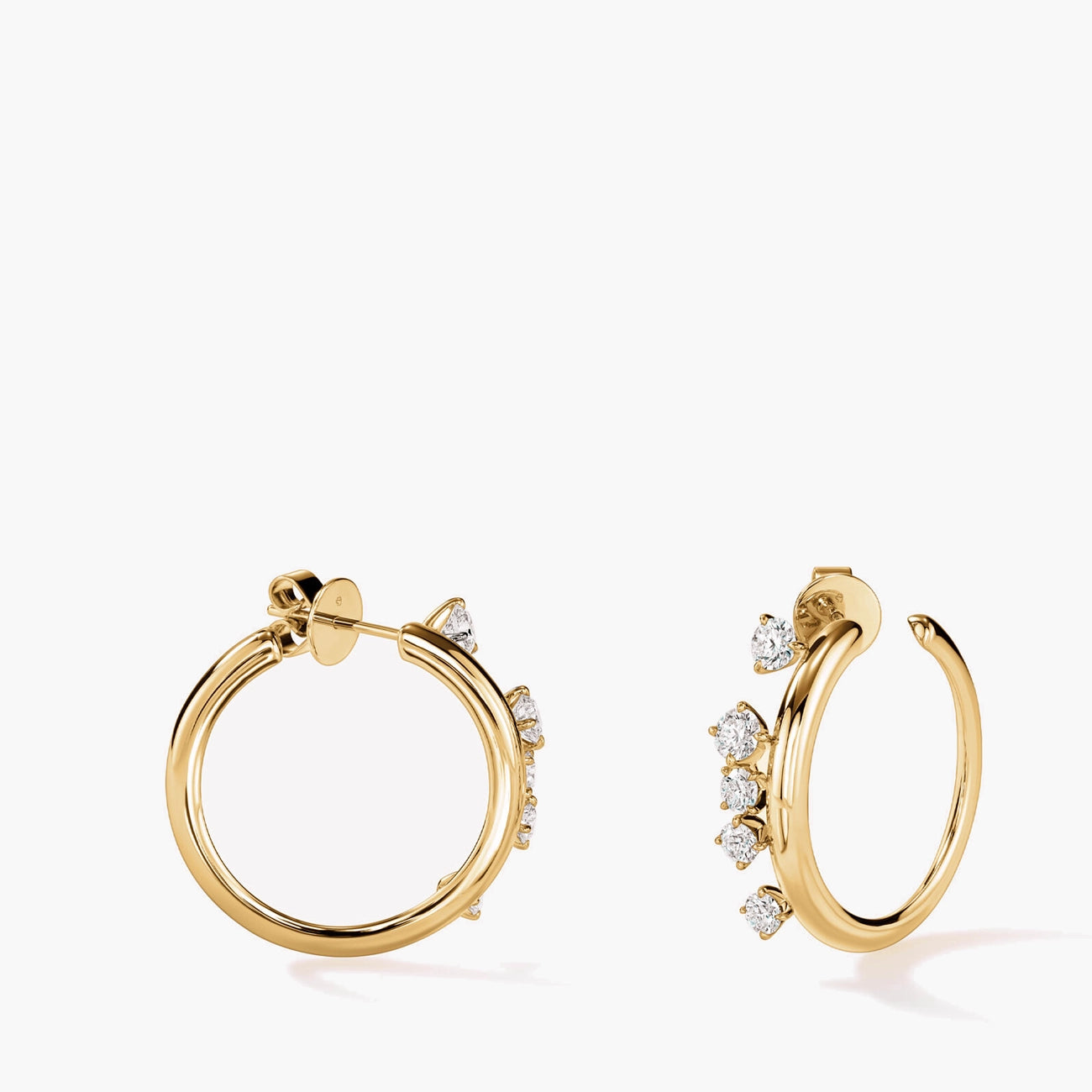 Hearts On Fire BARRE Floating Diamond Small Hoops