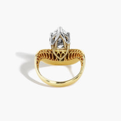 Robert Pelliccia Pear-Shaped Curved Engagement Ring Setting