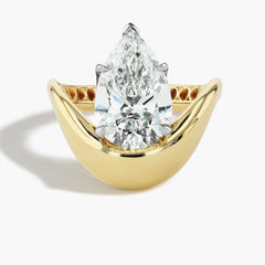 Robert Pelliccia Pear-Shaped Curved Engagement Ring Setting