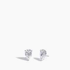 6 Carat Pear Shape Diamond Stud Earrings