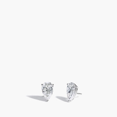 6 Carat Pear Shape Diamond Stud Earrings - Private Label product