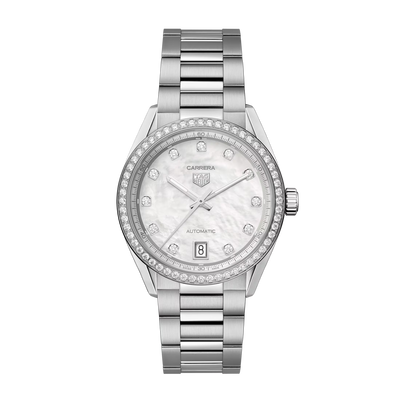 TAG Heuer Carrera Date Watch with Diamond Bezel - 36mm - Tag Heuer product