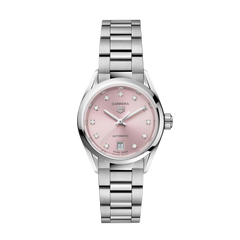 Tag Heuer Carrera Date Watch Pink Diamond Dial - 29mm