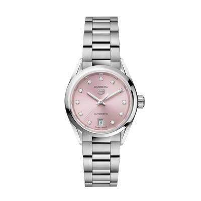 Tag Heuer Carrera Date Watch Pink Diamond Dial - 29mm - Tag Heuer product