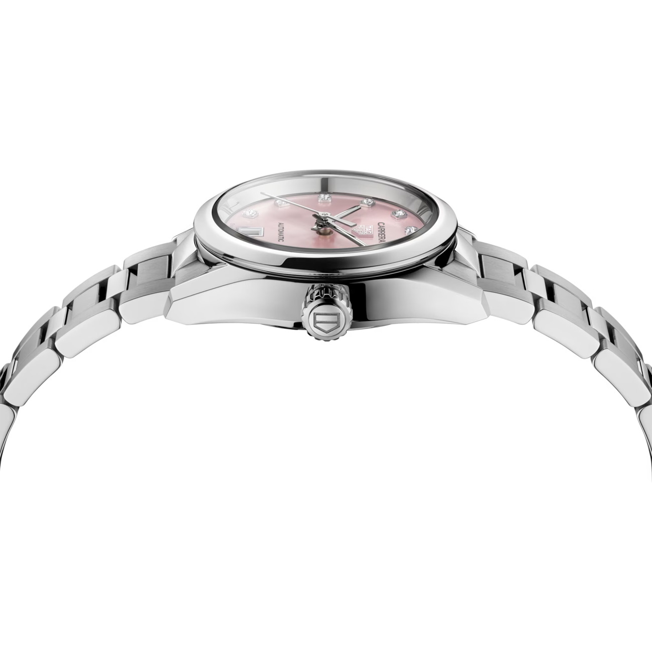 Tag Heuer Carrera Date Watch Pink Diamond Dial - 29mm