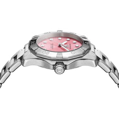 TAG Heuer Aquaracer Pink Dial Solargraph Watch - 34mm